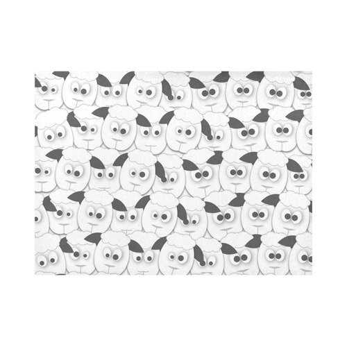 Crazy Herd of Sheep Placemat 14’’ x 19’’ (Two Pieces)