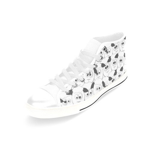 Crazy Herd of Sheep Men’s Classic High Top Canvas Shoes /Large Size (Model 017)