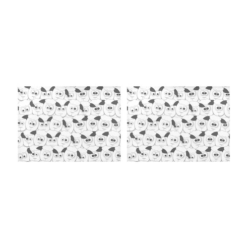 Crazy Herd of Sheep Placemat 14’’ x 19’’ (Two Pieces)