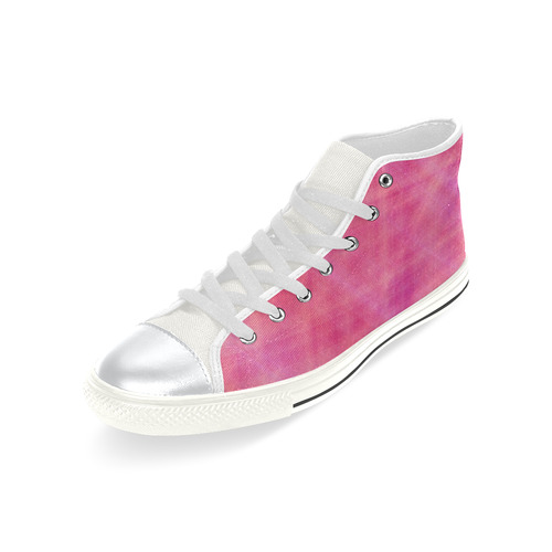 schoolgirlpink High Top Canvas Shoes for Kid (Model 017)