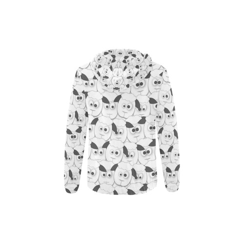 Crazy Herd of Sheep All Over Print Full Zip Hoodie for Kid (Model H14)