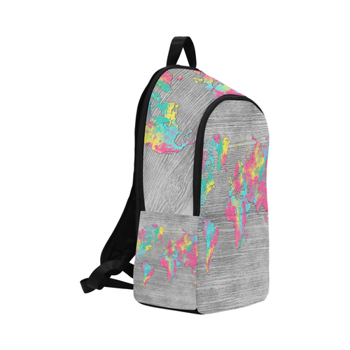 world map Fabric Backpack for Adult (Model 1659)