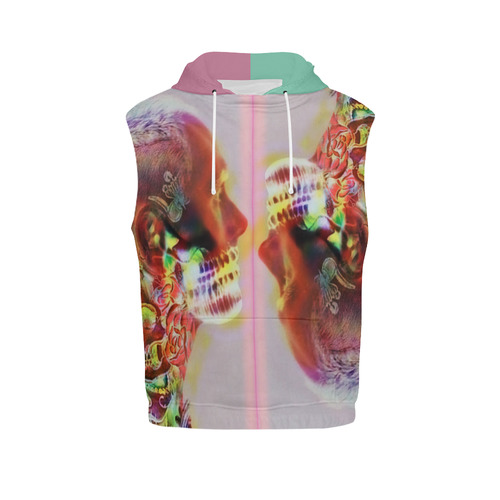 Neon Lux All Over Print Sleeveless Hoodie for Men (Model H15)