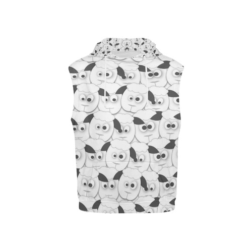 Crazy Herd of Sheep All Over Print Sleeveless Hoodie for Kid (Model H15)