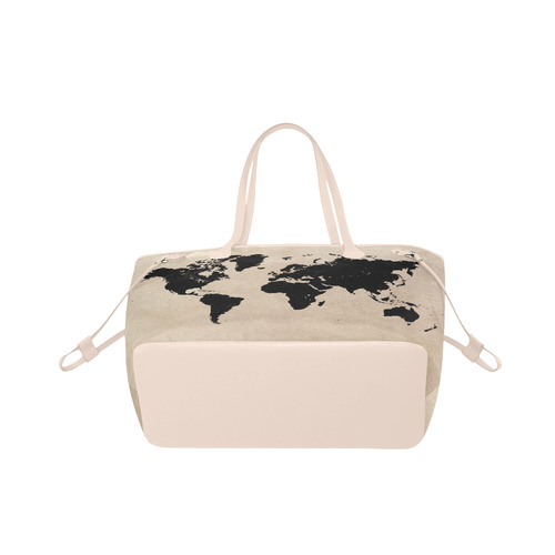 world map Clover Canvas Tote Bag (Model 1661)