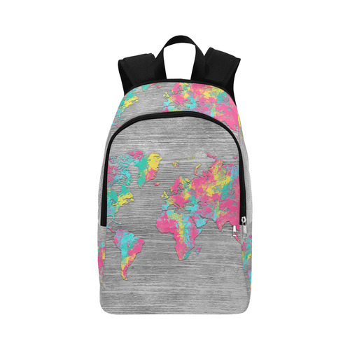 world map Fabric Backpack for Adult (Model 1659)