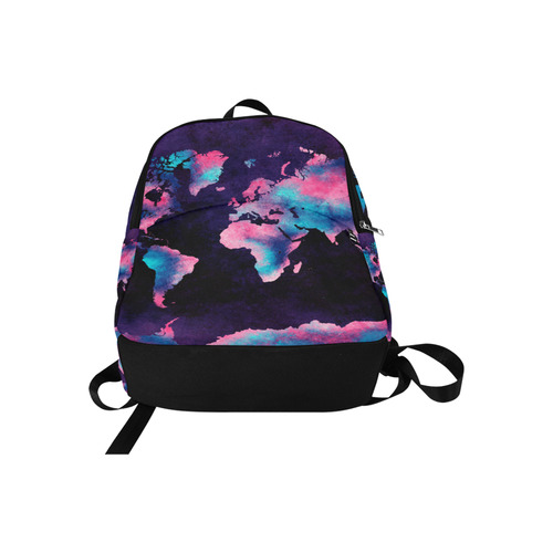 world map Fabric Backpack for Adult (Model 1659)