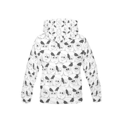 Crazy Herd of Sheep All Over Print Hoodie for Kid (USA Size) (Model H13)