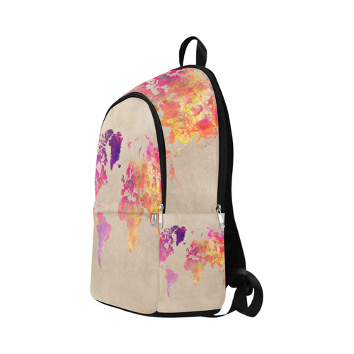 world map Fabric Backpack for Adult (Model 1659)