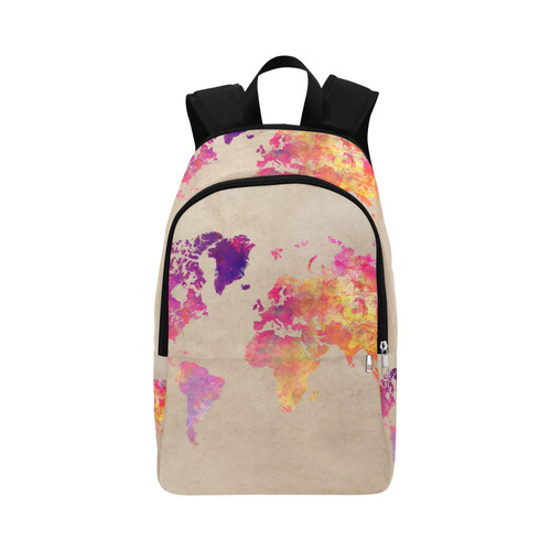 world map Fabric Backpack for Adult (Model 1659)