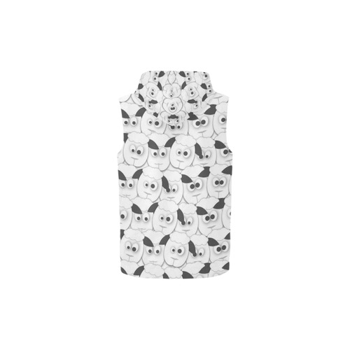 Crazy Herd of Sheep All Over Print Sleeveless Zip Up Hoodie for Kid (Model H16)