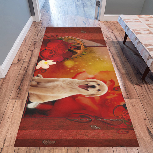 Sweet golden retriever Area Rug 9'6''x3'3''