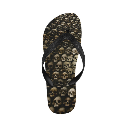 chinelo skull wall Flip Flops for Men/Women (Model 040)