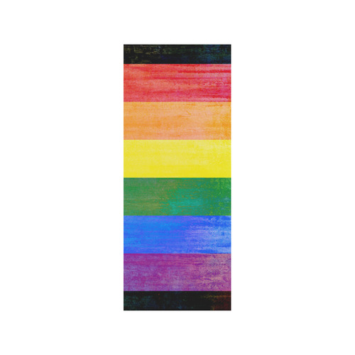 Rainbow Flag Colored Stripes Grunge Quarter Socks