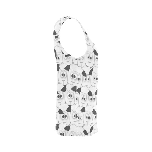 Crazy Herd of Sheep All Over Print Tank Top for Women (Model T43)