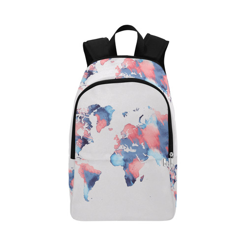 world map Fabric Backpack for Adult (Model 1659)