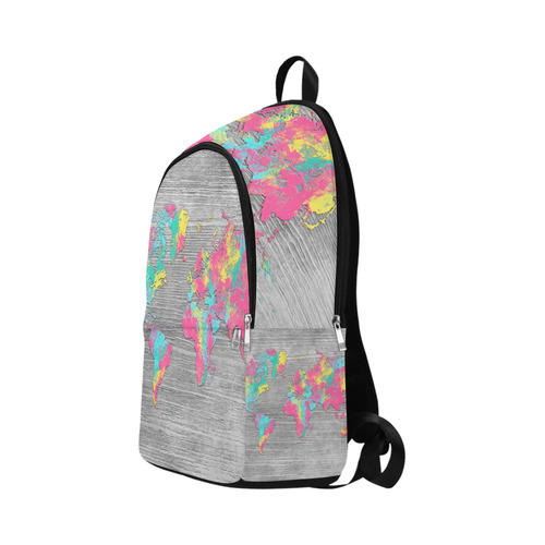 world map Fabric Backpack for Adult (Model 1659)