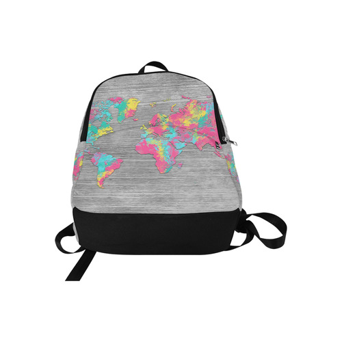 world map Fabric Backpack for Adult (Model 1659)