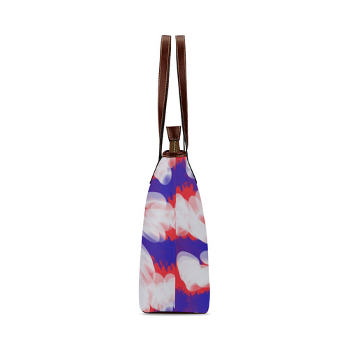 Red White Blue USA Patriotic Abstract Shoulder Tote Bag (Model 1646)