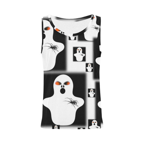 Funny Halloween - Ghost Pattern 2 by JamColors All Over Print Tank Top for Women (Model T43)