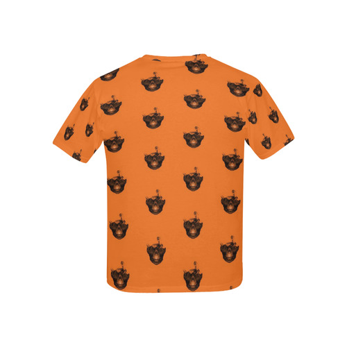 Funny Halloween - Burned Skull Pattern Kids' All Over Print T-shirt (USA Size) (Model T40)