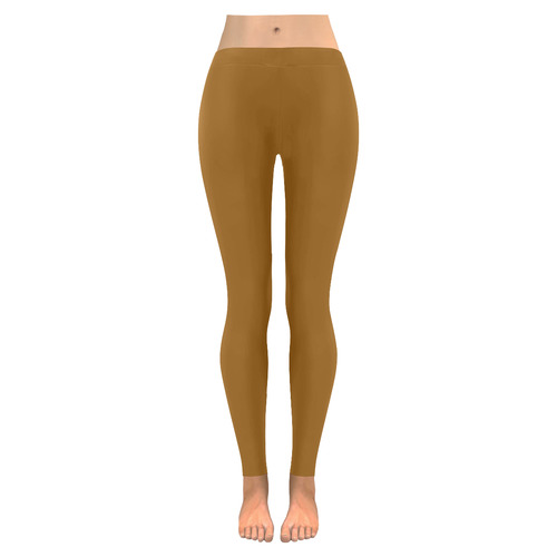 Hawaiian Tan Women's Low Rise Leggings (Invisible Stitch) (Model L05)