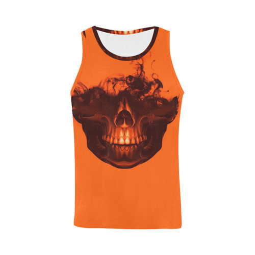Funny Halloween - Burned Skull A by JamColors All Over Print Tank Top for Men (Model T43)