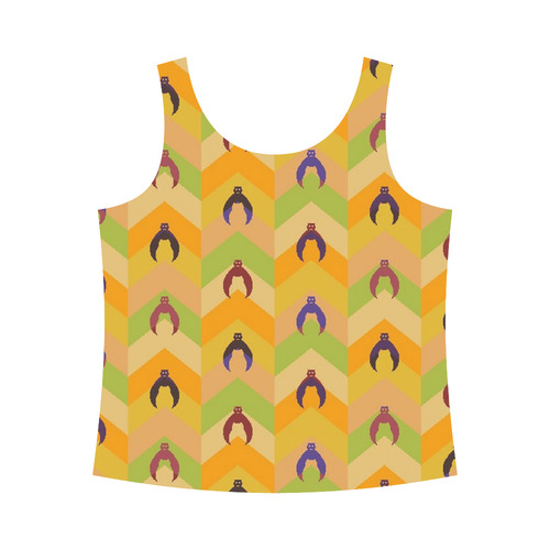 Funny Halloween - Bat Pattern 1 All Over Print Tank Top for Women (Model T43)