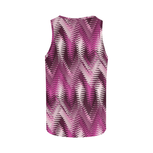 Pink Wavy All Over Print Tank Top for Women (Model T43)