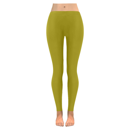 Buttered Rum Women's Low Rise Leggings (Invisible Stitch) (Model L05)