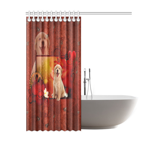 Sweet golden retriever Shower Curtain 60"x72"