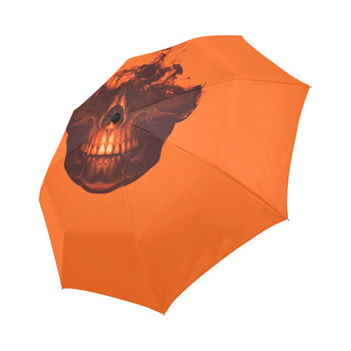 Funny Halloween - Burned Skull A by JamColors Auto-Foldable Umbrella (Model U04)