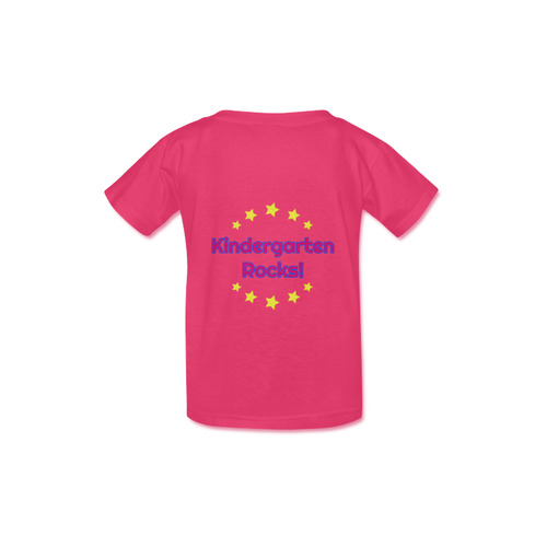 Kindergarten Rocks Pink/blue on Pink Kid's  Classic T-shirt (Model T22)