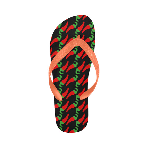 Red Hot Chilli Pepper Pattern Flip Flops for Men/Women (Model 040)