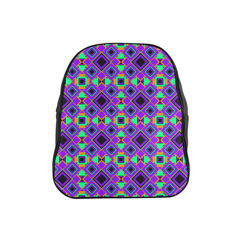 Retro psycho pattern School Backpack (Model 1601)(Small)