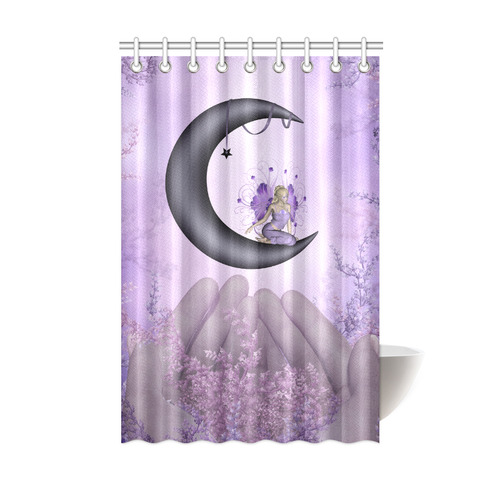 Wonderful fairy on the moon Shower Curtain 48"x72"