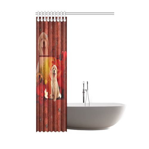 Sweet golden retriever Shower Curtain 48"x72"