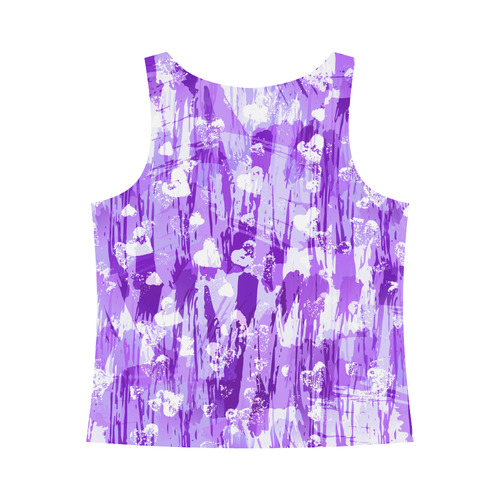 Purple Grunge Love All Over Print Tank Top for Women (Model T43)