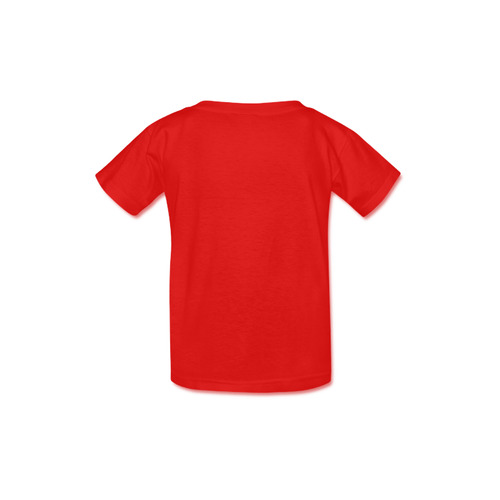 2nd grade rocks Blue/red on red Kid's  Classic T-shirt (Model T22)