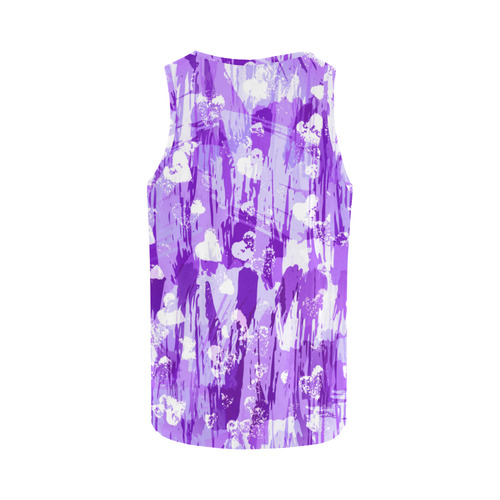 Purple Grunge Love All Over Print Tank Top for Women (Model T43)