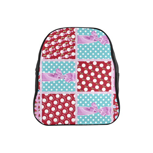 collage of Rockabilly bliss kids bags School Backpack (Model 1601)(Small)