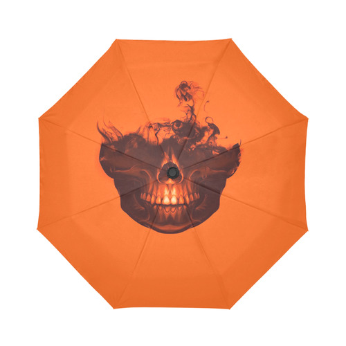 Funny Halloween - Burned Skull A by JamColors Auto-Foldable Umbrella (Model U04)