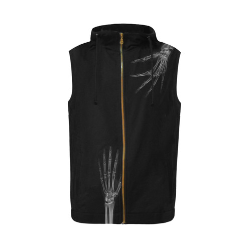 Gotcha! All Over Print Sleeveless Zip Up Hoodie for Men (Model H16)