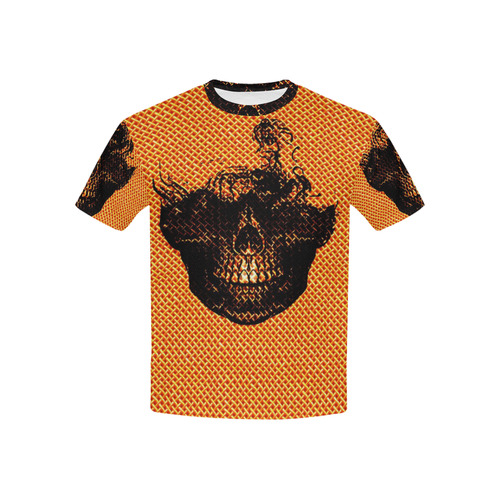 Funny Halloween - Burned Skull B by JamColors Kids' All Over Print T-shirt (USA Size) (Model T40)