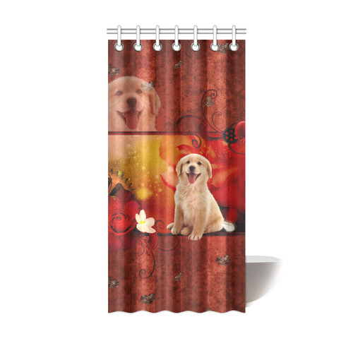 Sweet golden retriever Shower Curtain 36"x72"