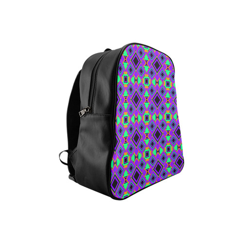 Retro psycho pattern School Backpack (Model 1601)(Small)