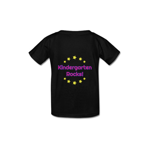 Kindergarten Rocks Pink/blue on Black Kid's  Classic T-shirt (Model T22)