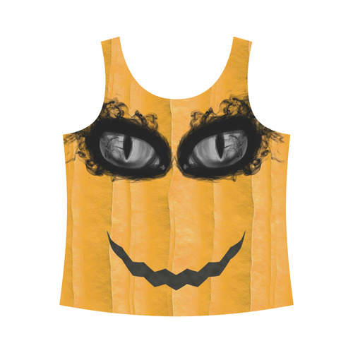 Funny Halloween - Face 2 by JamColors All Over Print Tank Top for Women (Model T43)