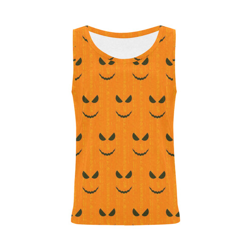 Funny Halloween - Face Pattern by JamColors All Over Print Tank Top for Women (Model T43)
