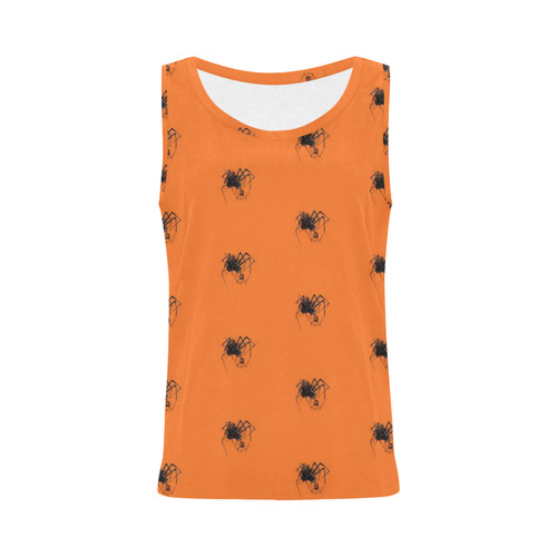 Funny Halloween - Spider Pattern by JamColors All Over Print Tank Top for Women (Model T43)